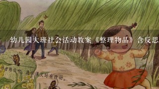 幼儿园大班社会活动教案《整理物品》含反思