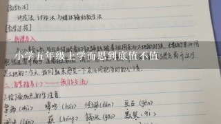 小学五年级上学而思到底值不值