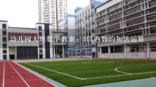 幼儿园大班数学教案：5以内数的加法运算