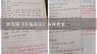 幼儿园《小兔乐乐》备课教案