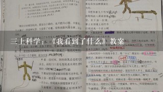 三上科学：《我看到了什么》教案