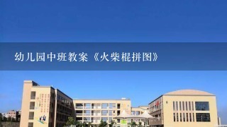 幼儿园中班教案《火柴棍拼图》