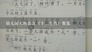 幼儿园大班语言《十二生肖》教案