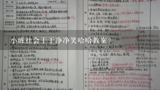 小班社会干干净净笑哈哈教案？