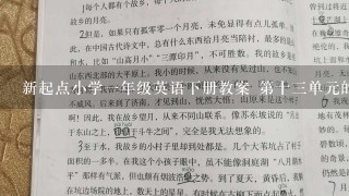 新起点小学一年级英语下册教案 第十三单元的