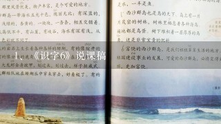 《识字6》说课稿