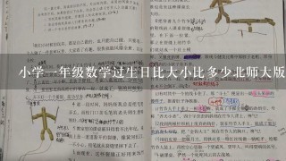 小学一年级数学过生日比大小比多少北师大版说课稿