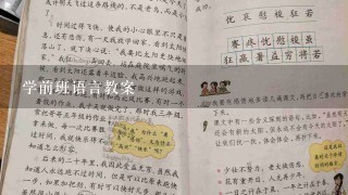 学前班语言教案