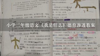 小学二年级语文《我是什么》德育渗透教案