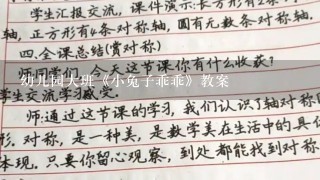 幼儿园大班《小兔子乖乖》教案