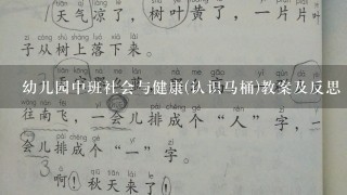 幼儿园中班社会与健康(认识马桶)教案及反思