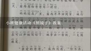 小班健康活动《照镜子》教案