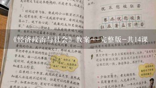 《经济政治与社会》教案--完整版-共14课