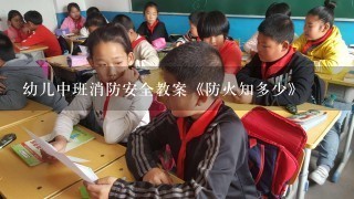 幼儿中班消防安全教案《防火知多少》