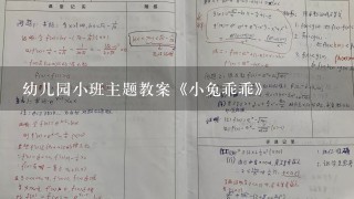 幼儿园小班主题教案《小兔乖乖》