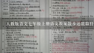 人教版语文7年级上册语文教案散步还能取什么名字，为什么