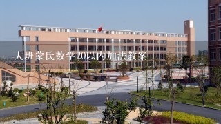 大班蒙氏数学20以内加法教案