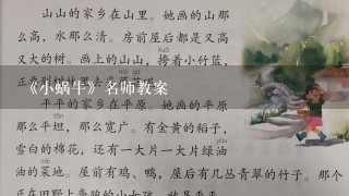 《小蜗牛》名师教案