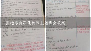 拒绝0食净化校园主题班会教案