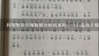 利用图表呈现数据分析结果时，（）适用于描述数据之间的比例分配关系。