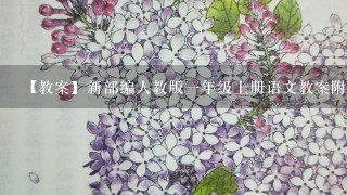 【教案】新部编人教版1年级上册语文教案附教学反思