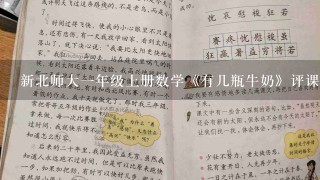 新北师大一年级上册数学《有几瓶牛奶》评课