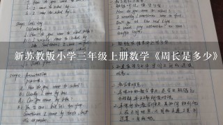 新苏教版小学3年级上册数学《周长是多少》教案教学设计