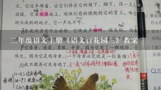 2年级语文上册《语文百花园3》教案