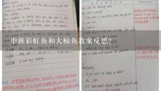 中班彩虹鱼和大鲸鱼教案反思？