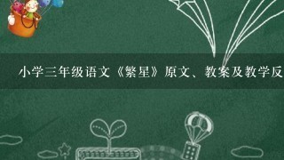 小学3年级语文《繁星》原文、教案及教学反思