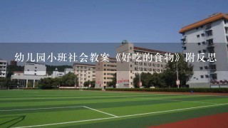 幼儿园小班社会教案《好吃的食物》附反思