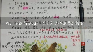 托班圣诞节活动：《什么是圣诞节》教案