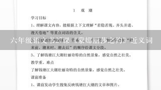 6年级语文书27课《蒙娜丽莎之约》近义词