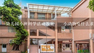 幼儿园小班科学活动教案――小动物吃什么求答案