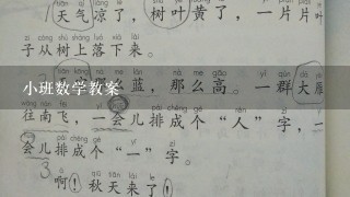 小班数学教案