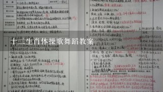 十2生肖体操歌舞蹈教案