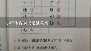 小班体育猫捉老鼠教案