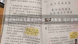 和动物的皮毛做成的物品 中班教案 设计意图