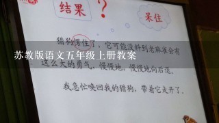 苏教版语文5年级上册教案