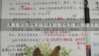 人教版小学5年级语文教案5年级上册语文教案