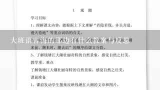 大班语言海的那边有什么教案与反思