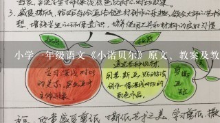 小学1年级语文《小诺贝尔》原文、教案及教学反思