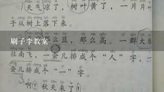 刷子李教案