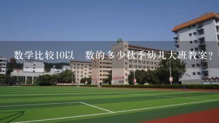 数学比较10以內数的多少秋季幼儿大班教案？