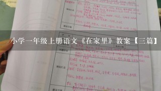 小学1年级上册语文《在家里》教案【3篇】