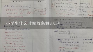 小学生什么时候放寒假2023年