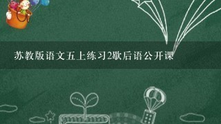 苏教版语文5上练习2歇后语公开课