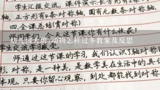 幼儿园大班:动物怎样过冬教案及反思