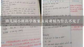 幼儿园小班科学教案及说课稿为什么不见了