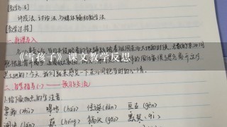 《雪孩子》课文教学反思